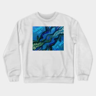 Reaching out across the seas (with text) Crewneck Sweatshirt